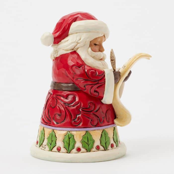 Santa with List Mini Figurine by Jim Shore Side Two