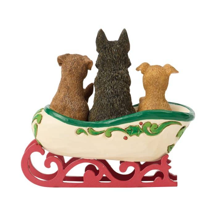 Santas Holiday Rescue Sleigh by Jim Shore Back
