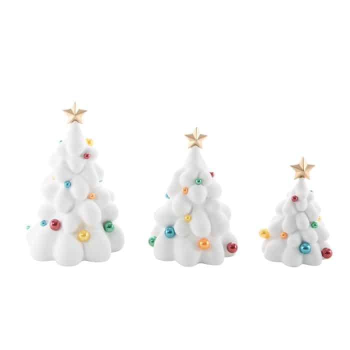 Snow Dream Trees Village D56 Size