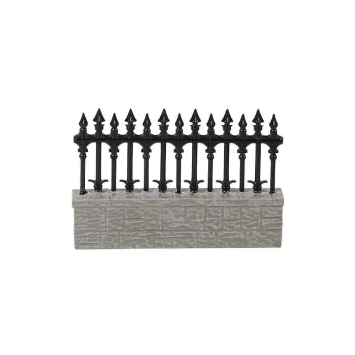 Stone with Black Fence Village D56 Back