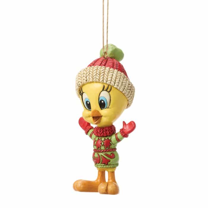 Tweety Looney Tunes Ornament by Jim Shore Quarter Left