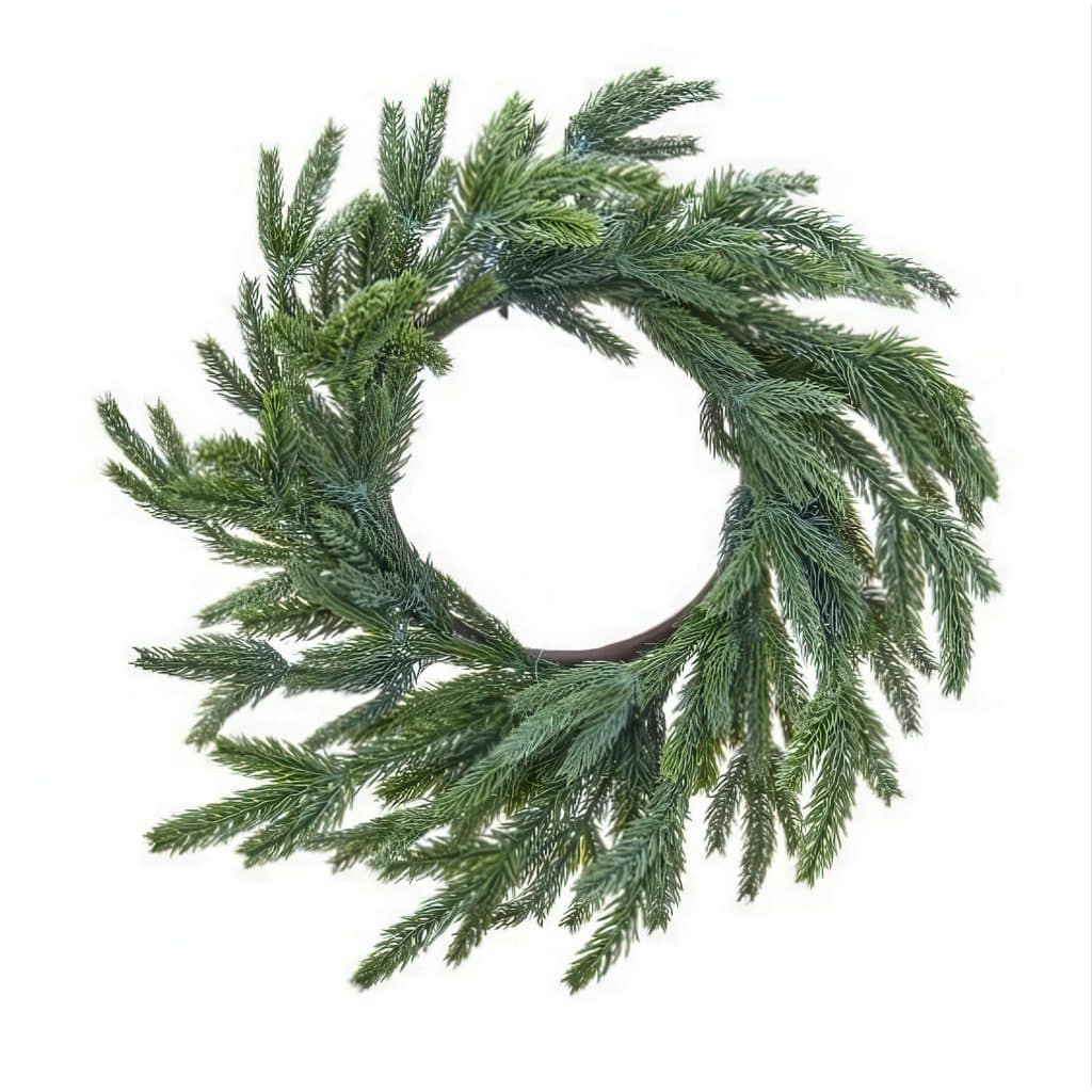 Winter Mini Fir Candle Ring Real Touch 17
