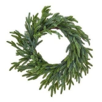 Winter Mini Fir Wreath Real Touch 24"