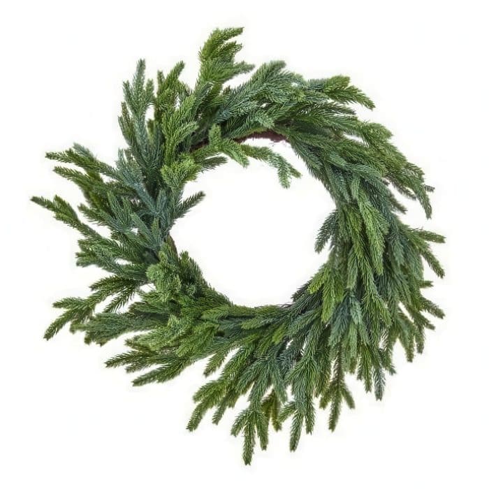 Winter Mini Fir Wreath Real Touch 24