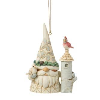 Woodland Gnome With Birdhouse Ornament By Jim Shore