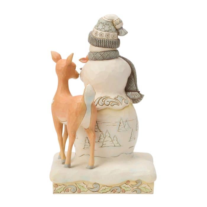 Woodland Snowman with Fawn by Jim Shore Back
