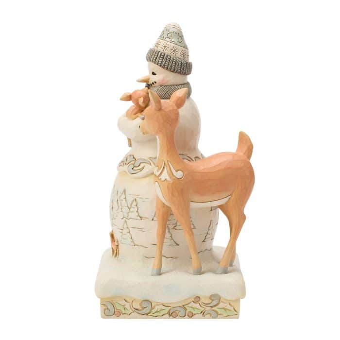 Woodland Snowman with Fawn by Jim Shore Side Two