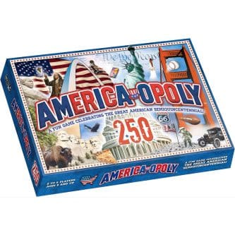 America opoly 250 Usa Game Set Up Board Cards