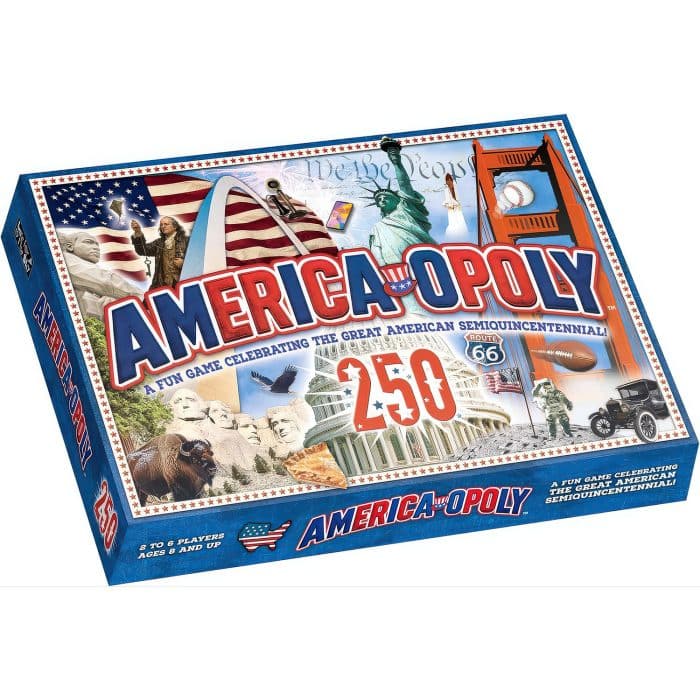 America opoly 250 Usa Game Set Up Board Cards