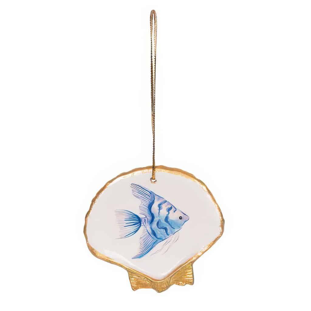 Angel Fish Scallop Shell Ornament