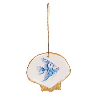 Angel Fish Scallop Shell Ornament
