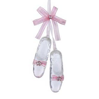 Ballet Bowed Jeweled Slippers Ornament