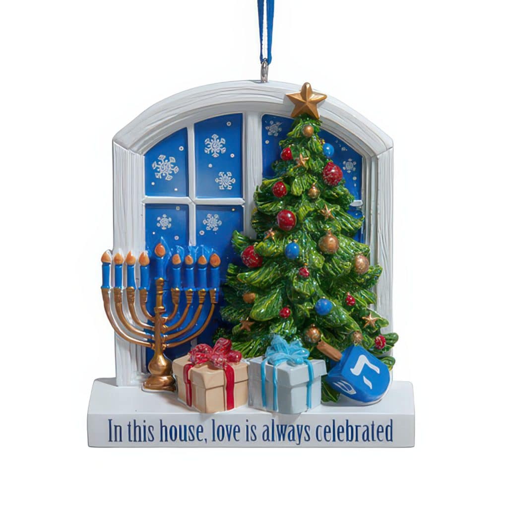 Christmas Hanukkah Love Celebrated Ornament