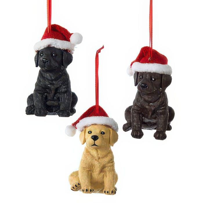 Christmas Hat Labrador Retrievers Ornaments