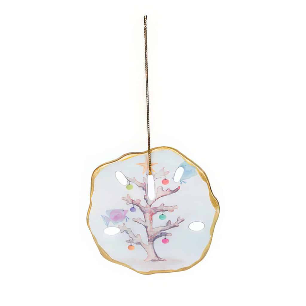 Coral Tree Sand Dollar Ornament