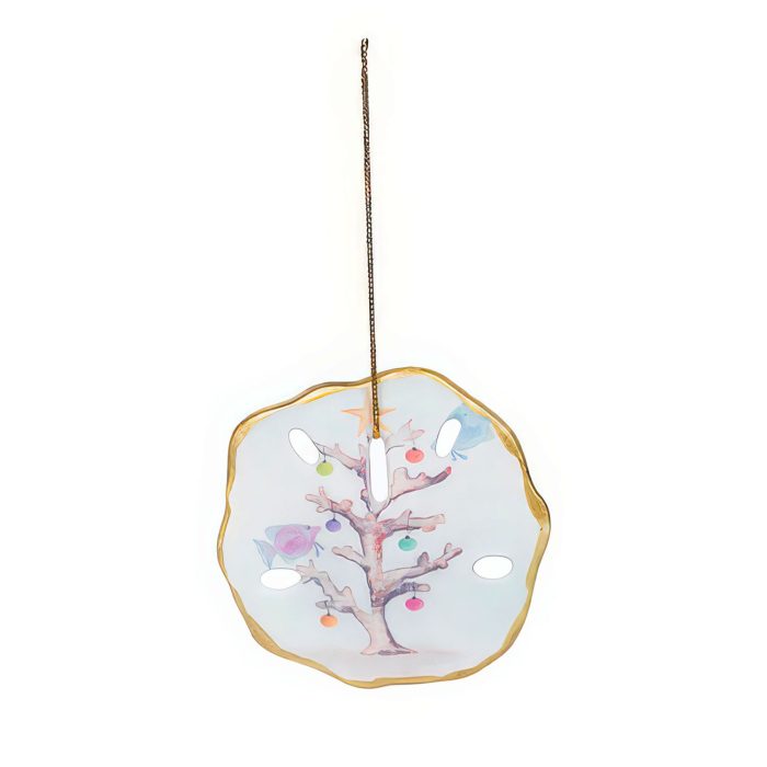 Coral Tree Sand Dollar Ornament