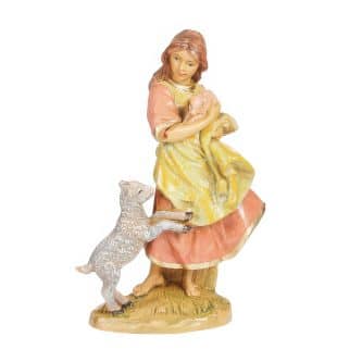 Elisha The Shepherdess With Piglet Fontanini Nativity Collection