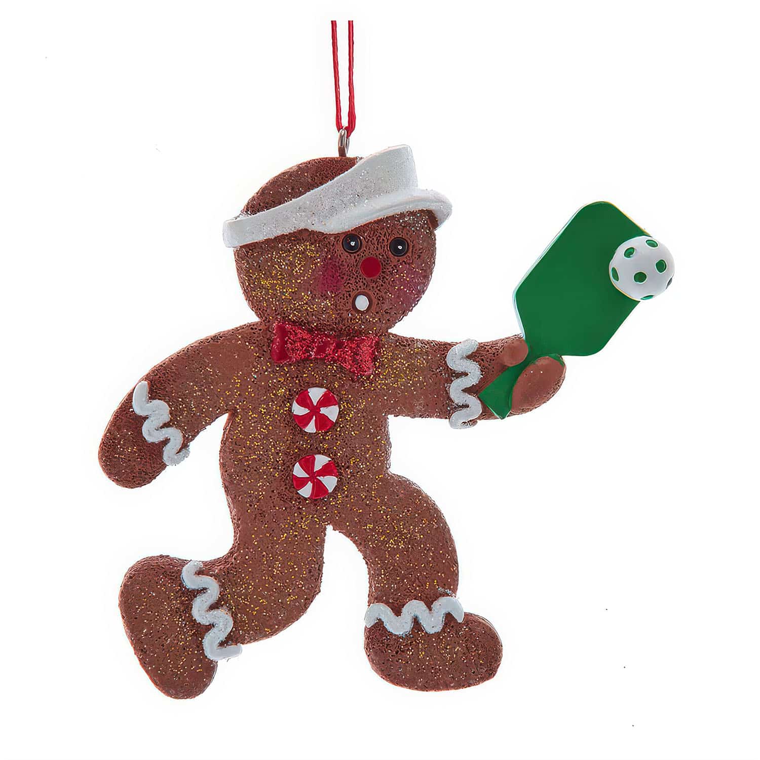 Gingerbread Man Pickle Ball Ornament