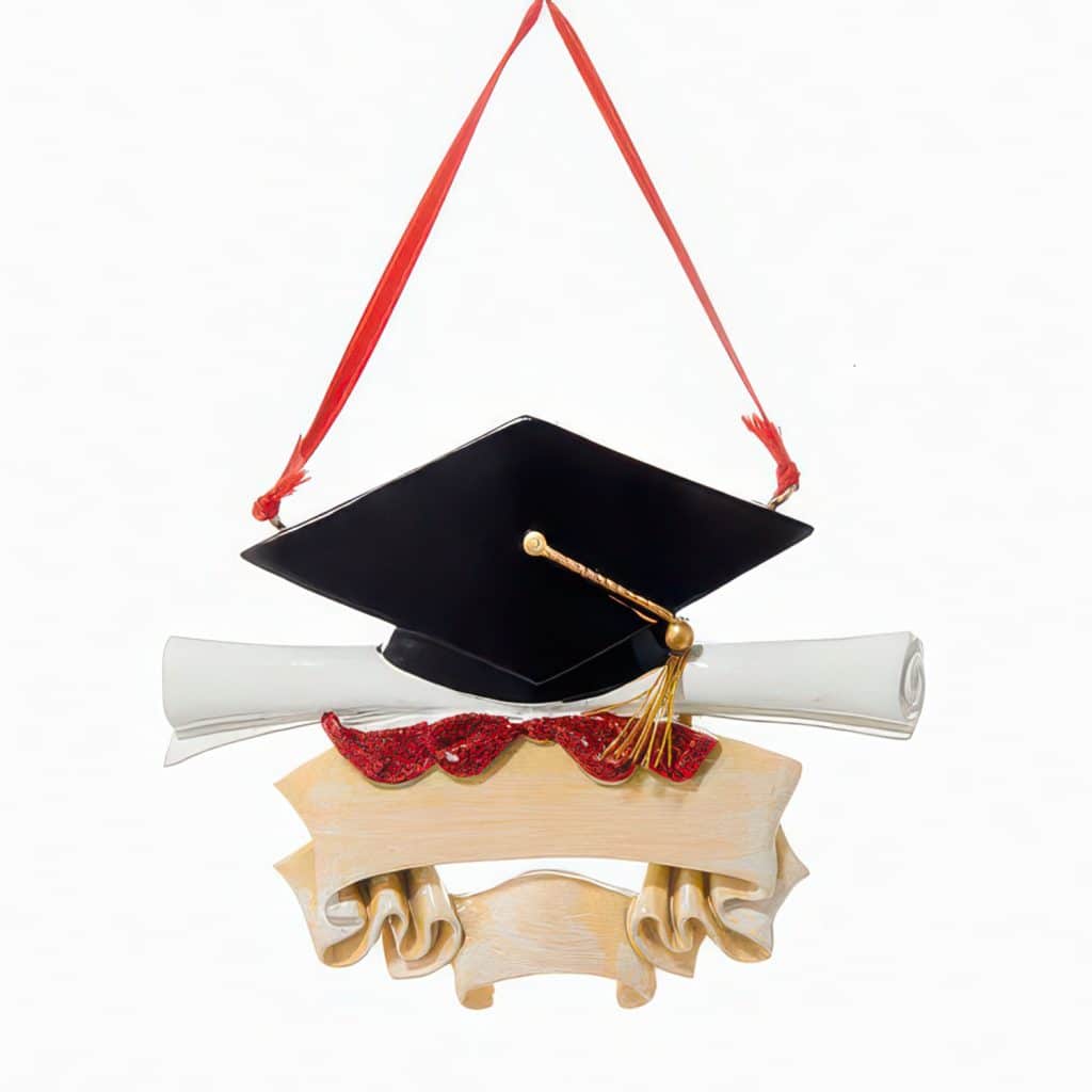 Graduation Cap  Scroll Ornament Personalize