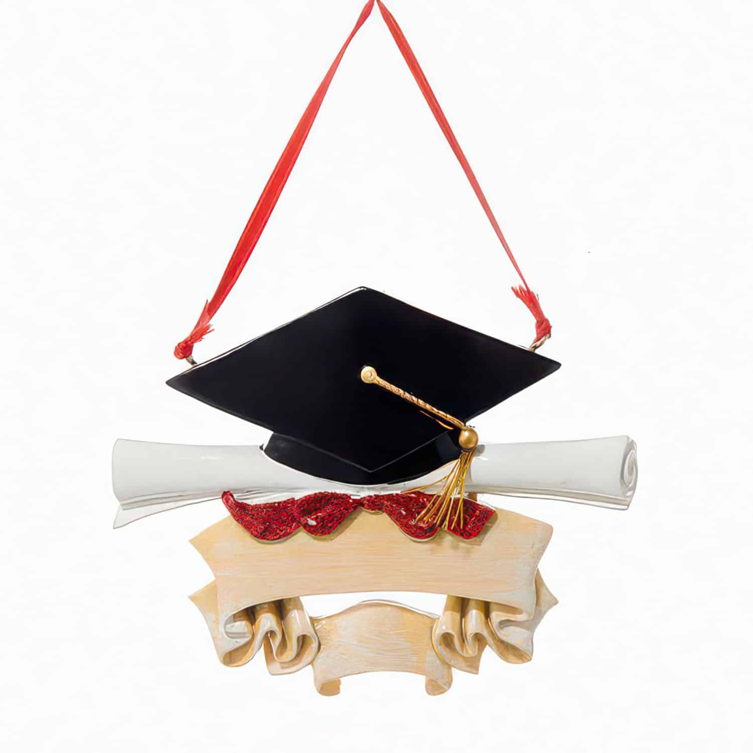 Graduation Cap  Scroll Ornament Personalize