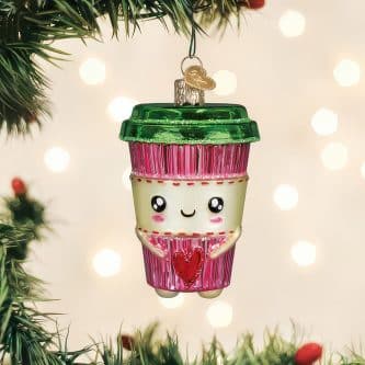 Happy Coffee Ornament Old World Christmas