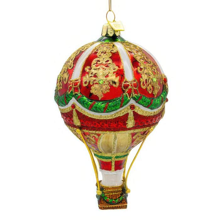 Holiday Hot Air Balloon Bellissimo™ Ornament Back