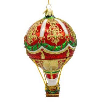 Holiday Hot Air Balloon Bellissimo™ Ornament