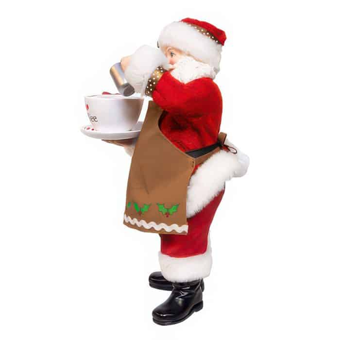 I Love Coffee Santa Figurine Side