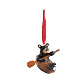Kayak Bear Ornament Bearfoots® Bear