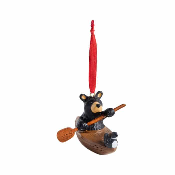 Kayak Bear Ornament Bearfoots® Bear