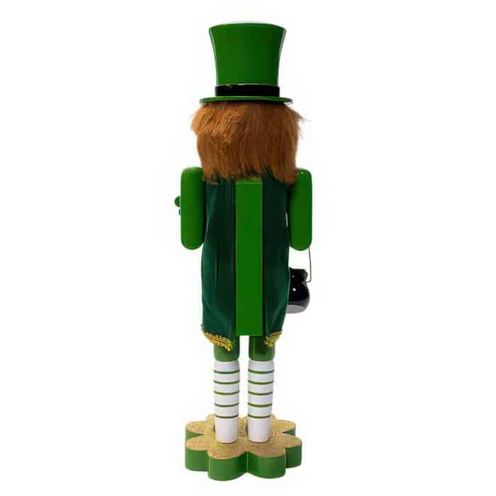 Leprechaun Soldier Lucky Charm Nutcracker Back