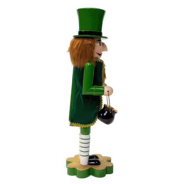 Leprechaun Soldier Lucky Charm Nutcracker Side