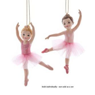 Little Girl Pink Ballerina Ornaments