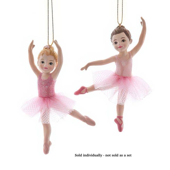 Little Girl Pink Ballerina Ornaments
