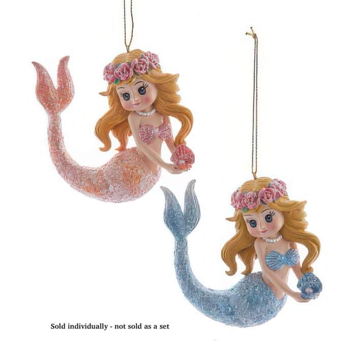 Little Mermaid with Oysters Ornaments