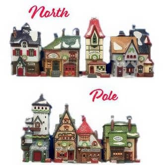 North Pole Letter Houses Pre-Owned Dept. 56 Rare Retired