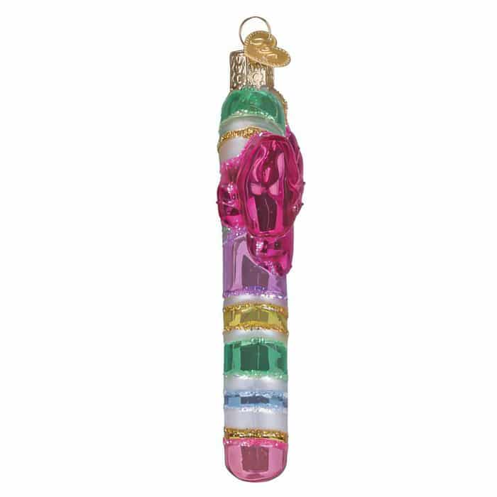 Pastel Candy Cane Ornament Old World Christmas Side