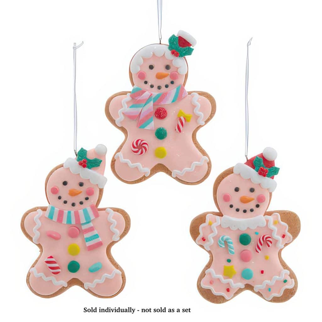 Pink Gingerbread Candy Ornaments