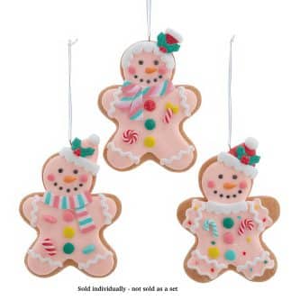 Pink Gingerbread Candy Ornaments
