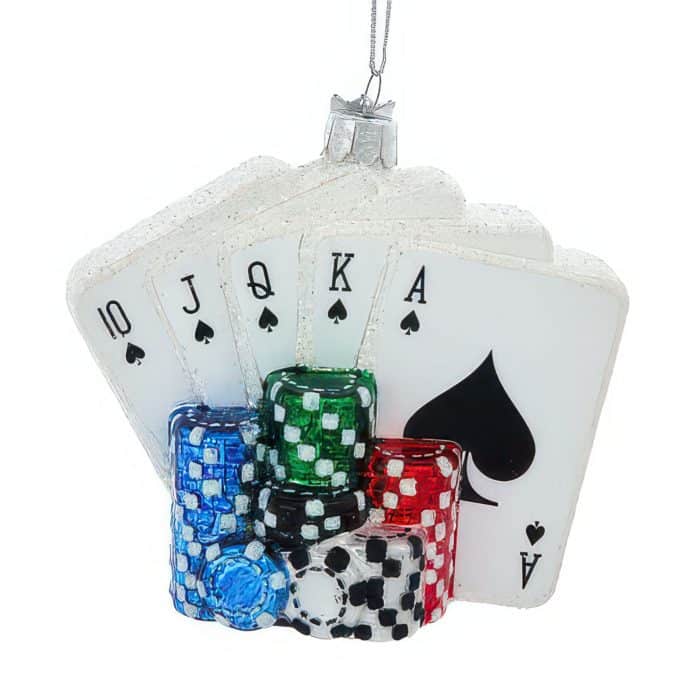 Poker Cards  Chips Ornament