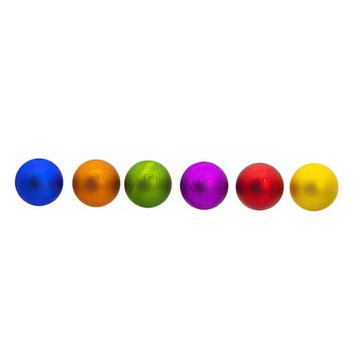 Rainbow Colors Mini Ball Ornament Set Bottom