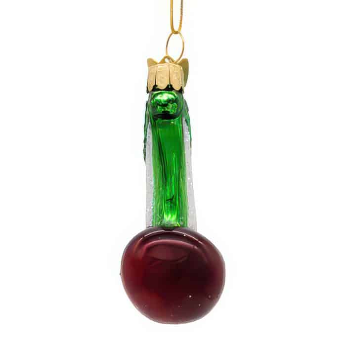 Red Cherries Ornament Side