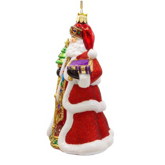 Red Santa Bellissimo™ Ornament Side