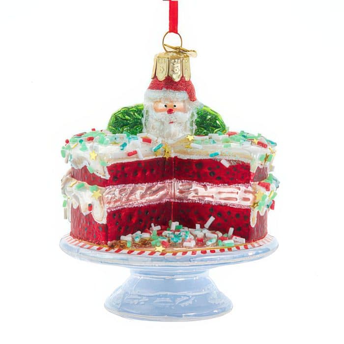 Red Velvet Cake with Stand Ornament