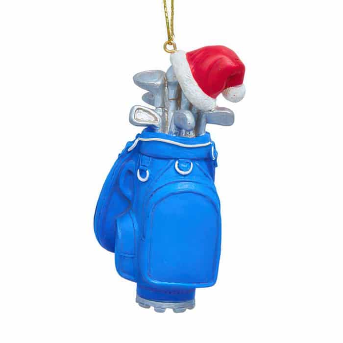 Santa Hat Golf Bag Ornaments Personalize Blue