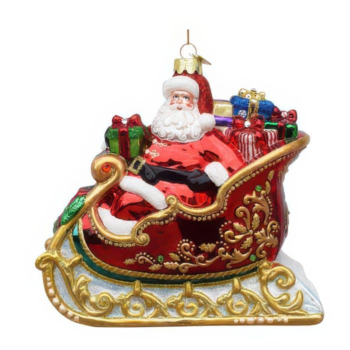Santa in Sleigh Bellissimo™ Ornament