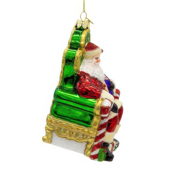 Santa on Throne Bellissimo™ Ornament Side