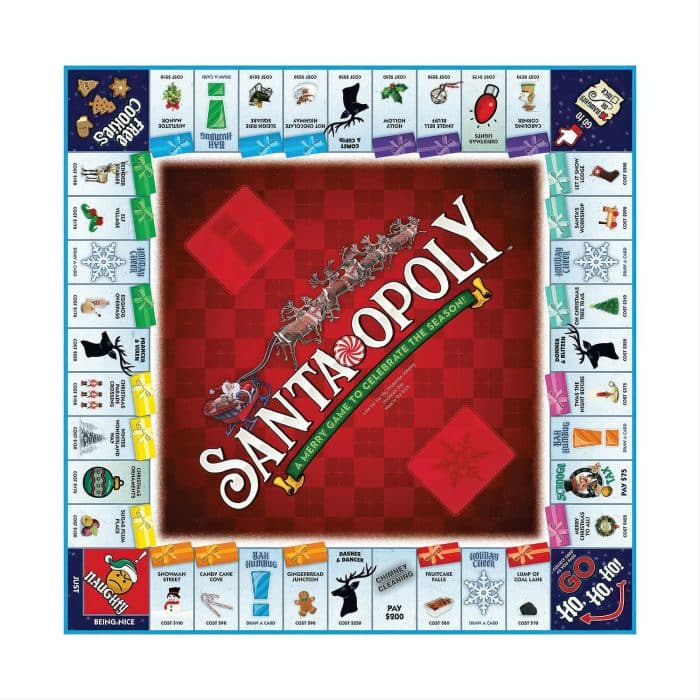 Santa opoly Board Game Board