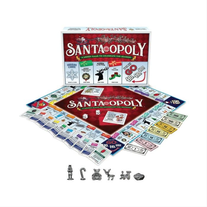 Santa opoly Board Game Set Up