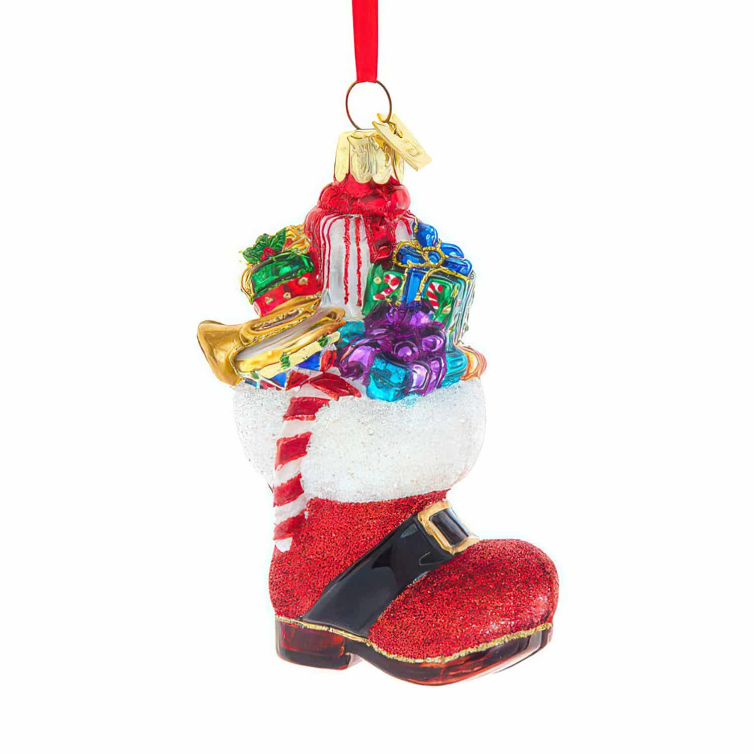 Santas Boot with Presents Ornament